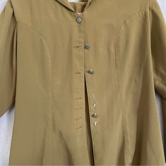 Button Up Coat with Tie Back and Hood - Picture 2 of 5